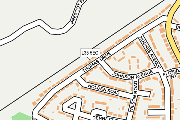 L35 5EG map - OS OpenMap – Local (Ordnance Survey)
