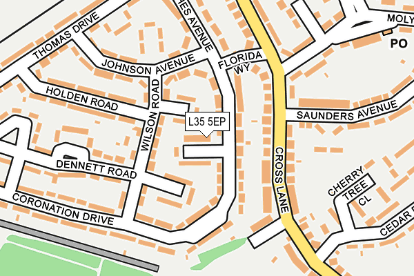 L35 5EP map - OS OpenMap – Local (Ordnance Survey)