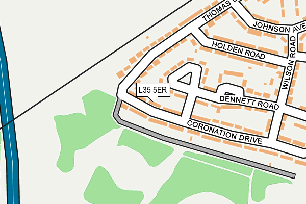 L35 5ER map - OS OpenMap – Local (Ordnance Survey)