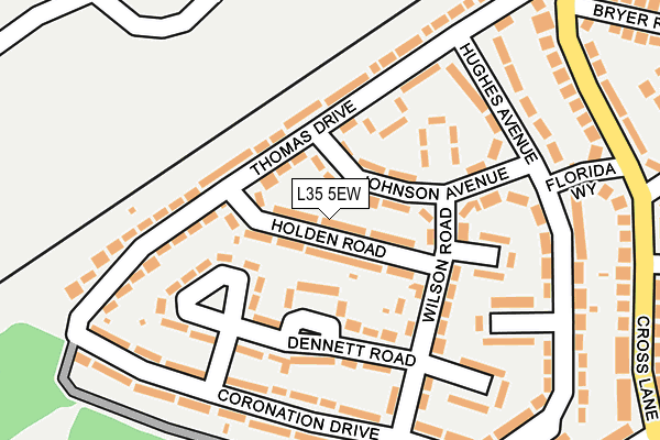 L35 5EW map - OS OpenMap – Local (Ordnance Survey)