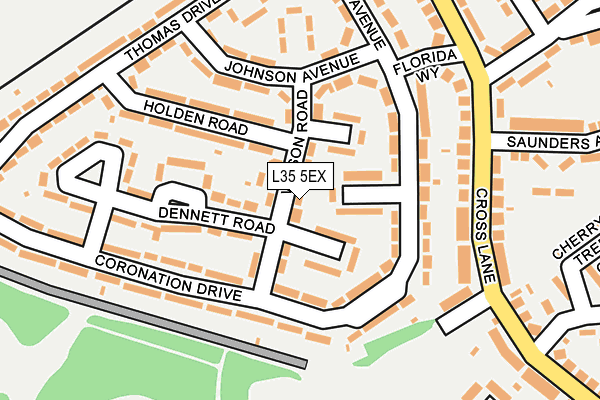 L35 5EX map - OS OpenMap – Local (Ordnance Survey)