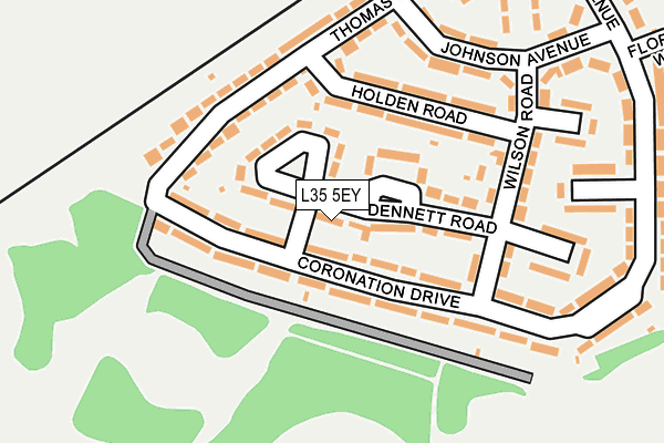 L35 5EY map - OS OpenMap – Local (Ordnance Survey)