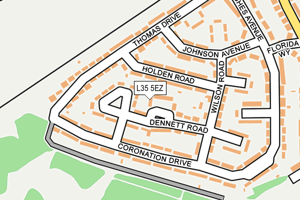 L35 5EZ map - OS OpenMap – Local (Ordnance Survey)