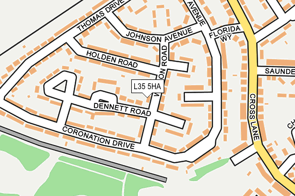 L35 5HA map - OS OpenMap – Local (Ordnance Survey)