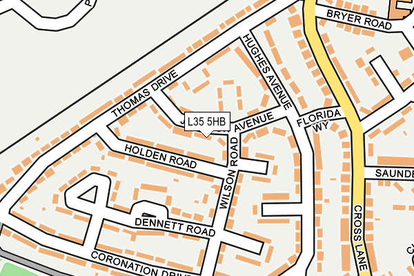 L35 5HB map - OS OpenMap – Local (Ordnance Survey)