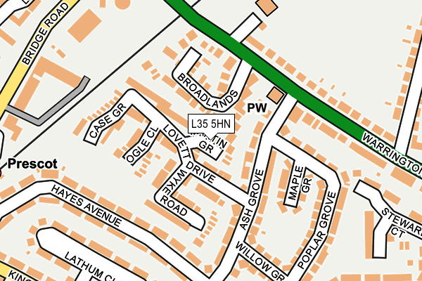 L35 5HN map - OS OpenMap – Local (Ordnance Survey)