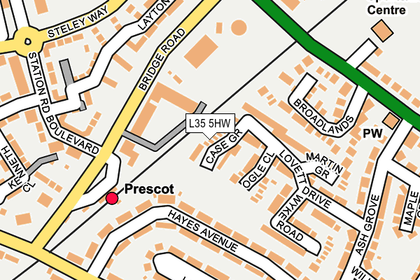 L35 5HW map - OS OpenMap – Local (Ordnance Survey)