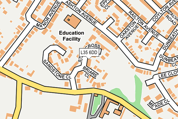 L35 6DD map - OS OpenMap – Local (Ordnance Survey)