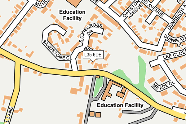 L35 6DE map - OS OpenMap – Local (Ordnance Survey)