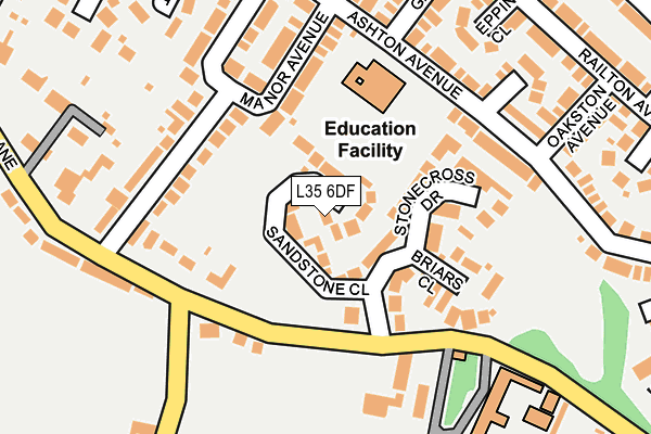 L35 6DF map - OS OpenMap – Local (Ordnance Survey)