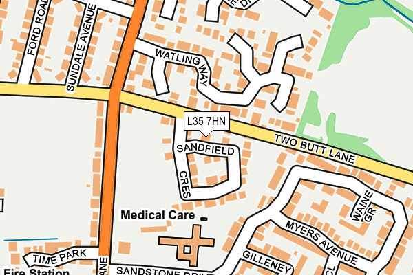 L35 7HN map - OS OpenMap – Local (Ordnance Survey)