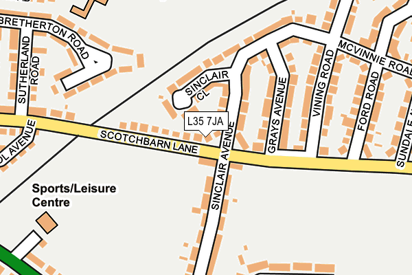 L35 7JA map - OS OpenMap – Local (Ordnance Survey)