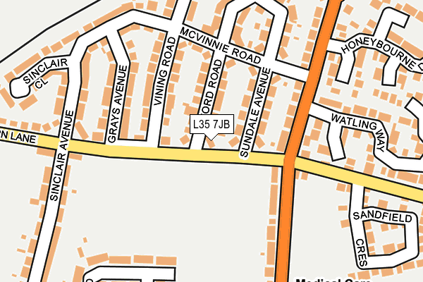 L35 7JB map - OS OpenMap – Local (Ordnance Survey)