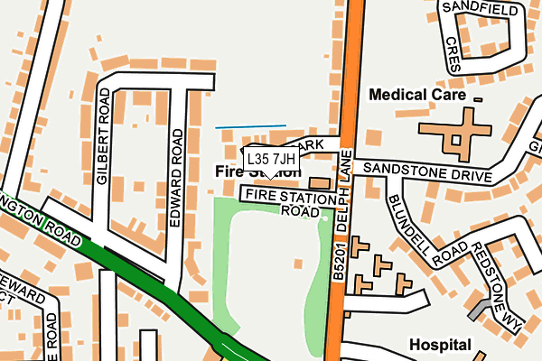L35 7JH map - OS OpenMap – Local (Ordnance Survey)