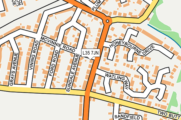L35 7JN map - OS OpenMap – Local (Ordnance Survey)