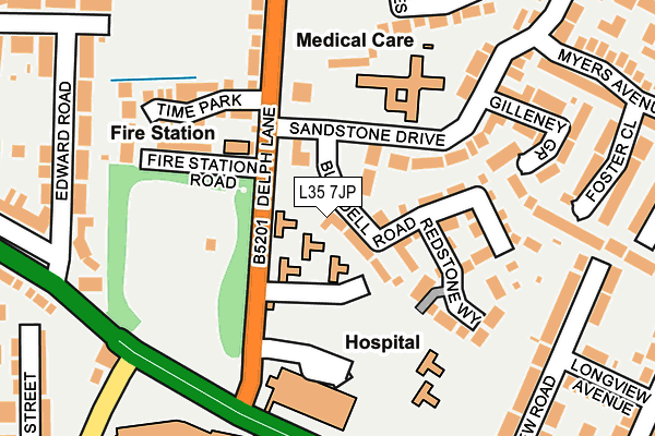 L35 7JP map - OS OpenMap – Local (Ordnance Survey)