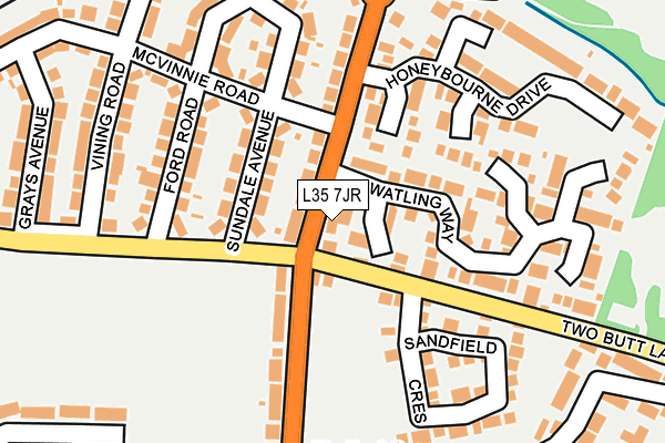 L35 7JR map - OS OpenMap – Local (Ordnance Survey)