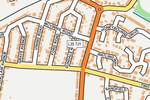L35 7JY map - OS OpenMap – Local (Ordnance Survey)