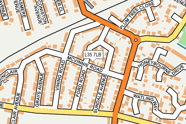 L35 7LB map - OS OpenMap – Local (Ordnance Survey)