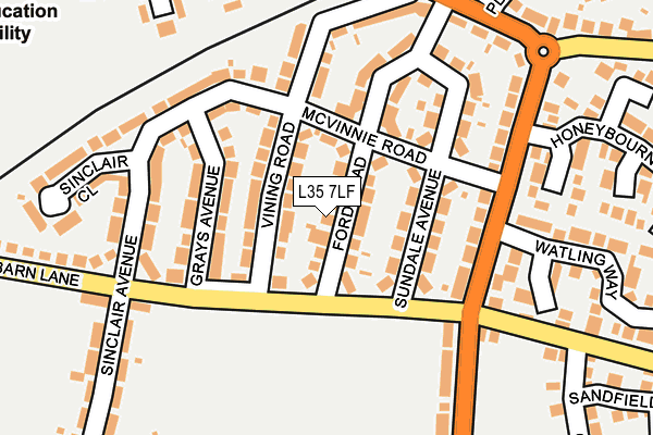 L35 7LF map - OS OpenMap – Local (Ordnance Survey)