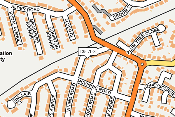 L35 7LG map - OS OpenMap – Local (Ordnance Survey)