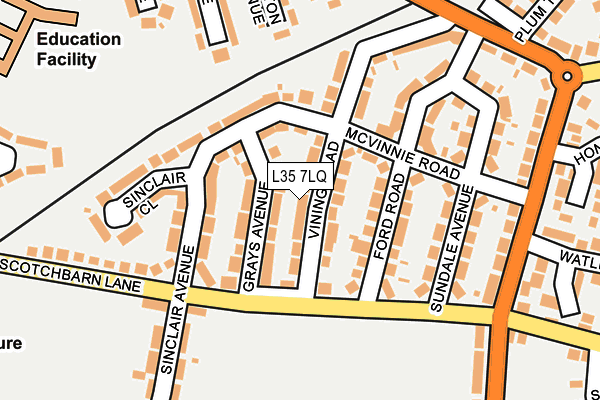 L35 7LQ map - OS OpenMap – Local (Ordnance Survey)