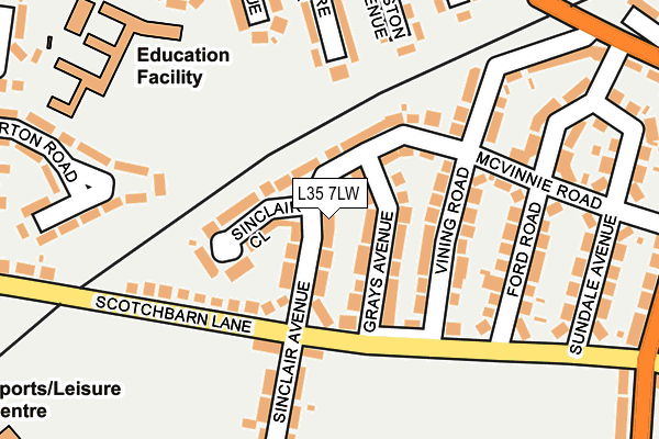 L35 7LW map - OS OpenMap – Local (Ordnance Survey)