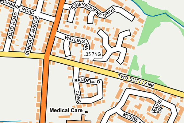L35 7NG map - OS OpenMap – Local (Ordnance Survey)
