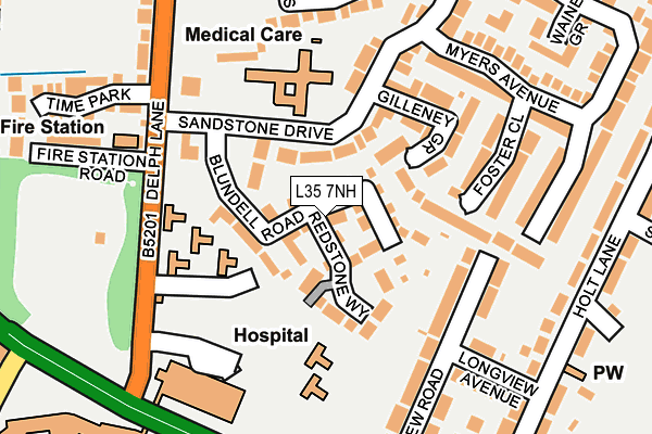 L35 7NH map - OS OpenMap – Local (Ordnance Survey)