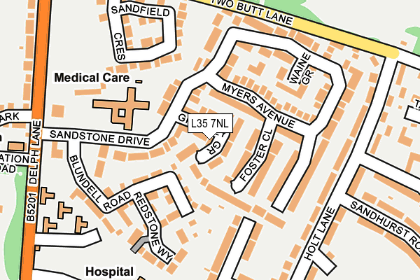 L35 7NL map - OS OpenMap – Local (Ordnance Survey)