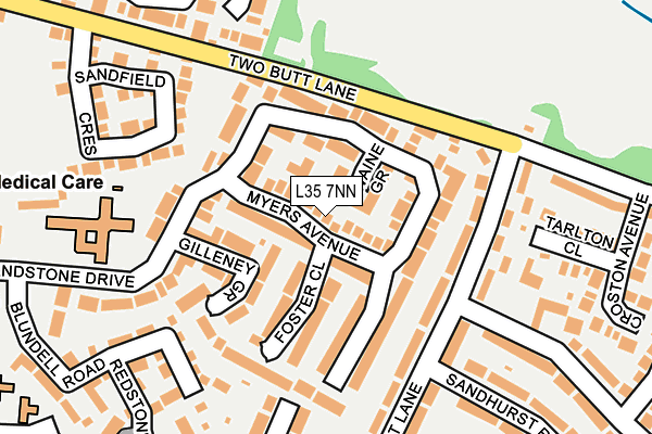 L35 7NN map - OS OpenMap – Local (Ordnance Survey)