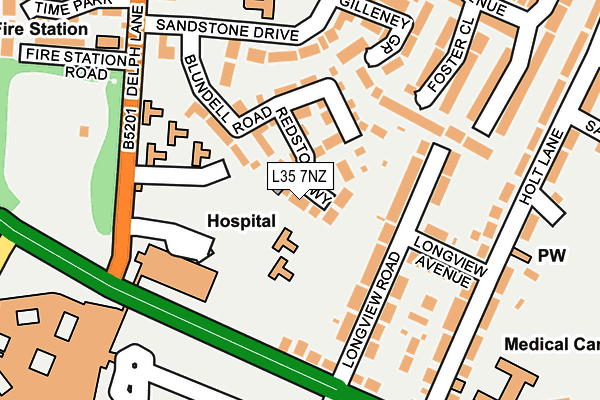 L35 7NZ map - OS OpenMap – Local (Ordnance Survey)