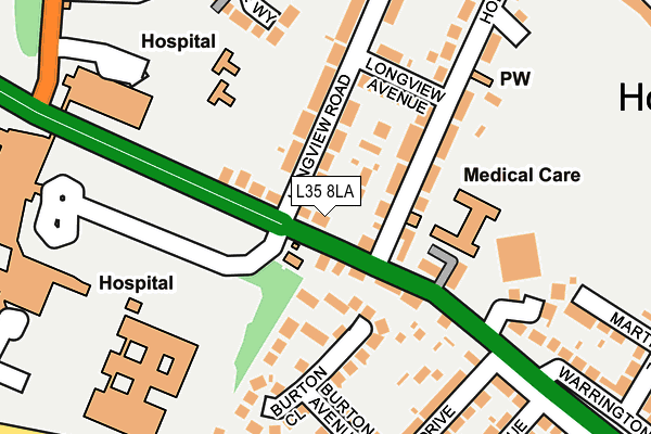 L35 8LA map - OS OpenMap – Local (Ordnance Survey)