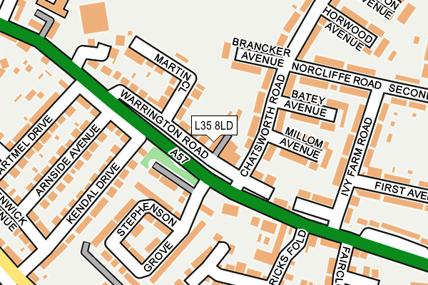 L35 8LD map - OS OpenMap – Local (Ordnance Survey)