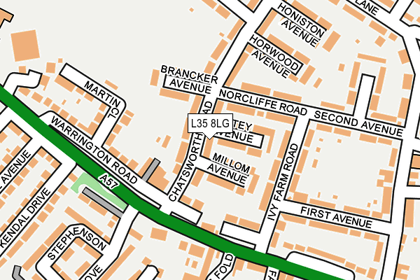 L35 8LG map - OS OpenMap – Local (Ordnance Survey)