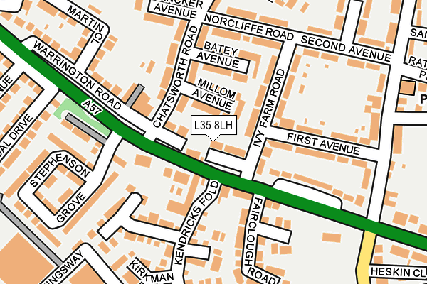 L35 8LH map - OS OpenMap – Local (Ordnance Survey)