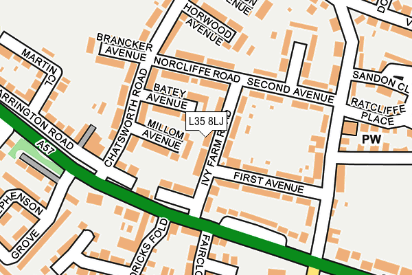 L35 8LJ map - OS OpenMap – Local (Ordnance Survey)