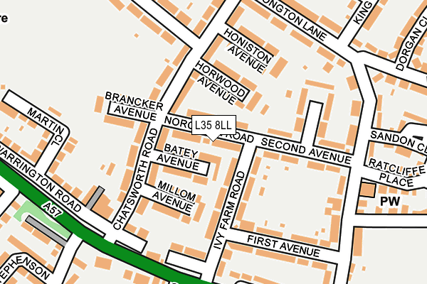 L35 8LL map - OS OpenMap – Local (Ordnance Survey)