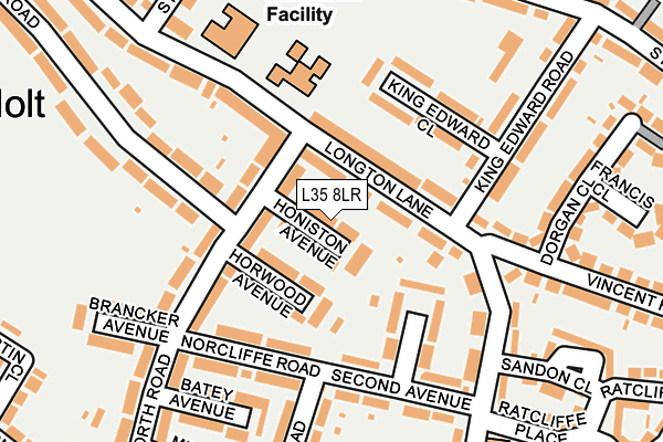 L35 8LR map - OS OpenMap – Local (Ordnance Survey)