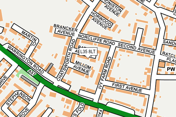 L35 8LT map - OS OpenMap – Local (Ordnance Survey)