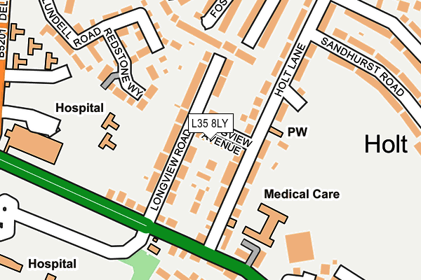 L35 8LY map - OS OpenMap – Local (Ordnance Survey)