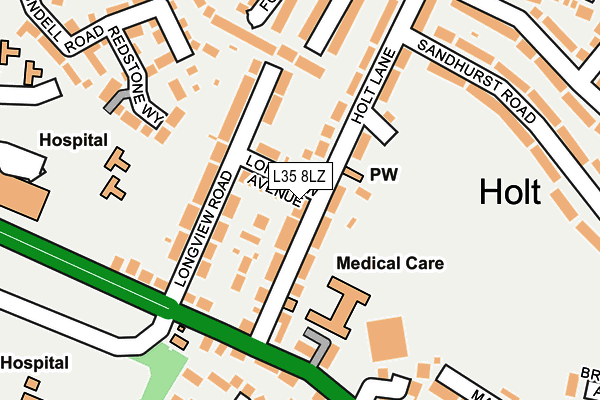 L35 8LZ map - OS OpenMap – Local (Ordnance Survey)