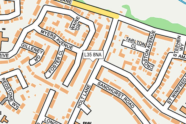 L35 8NA map - OS OpenMap – Local (Ordnance Survey)
