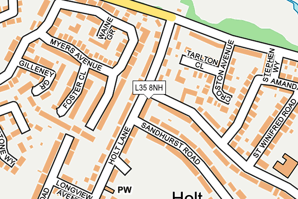 L35 8NH map - OS OpenMap – Local (Ordnance Survey)