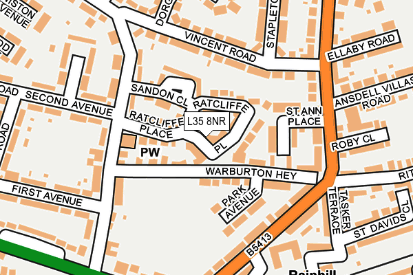 L35 8NR map - OS OpenMap – Local (Ordnance Survey)