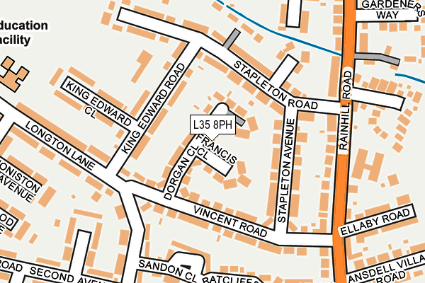 L35 8PH map - OS OpenMap – Local (Ordnance Survey)