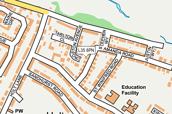 L35 8PN map - OS OpenMap – Local (Ordnance Survey)