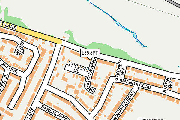 L35 8PT map - OS OpenMap – Local (Ordnance Survey)