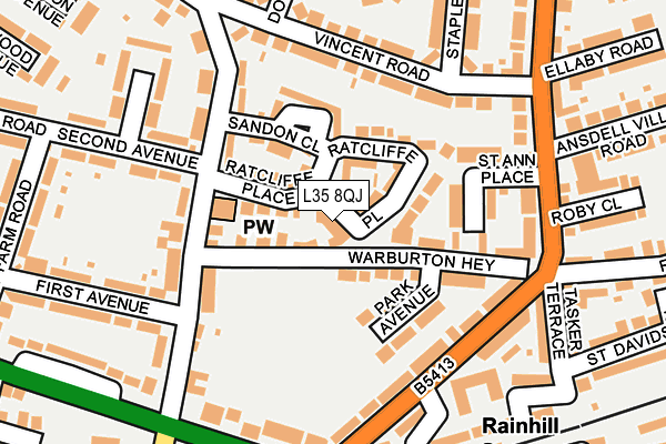 L35 8QJ map - OS OpenMap – Local (Ordnance Survey)