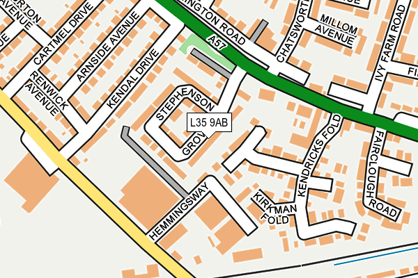 L35 9AB map - OS OpenMap – Local (Ordnance Survey)